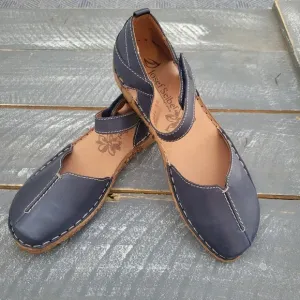 Josef Seibel Rosalie Size 38 Dark Blue Sandals Women's Size 7-7.5‎ Leather