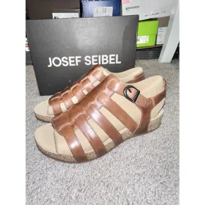 Josef Seibel Women's Tonga 81 Sandals Camel Size 37 US:6-6.5 UK:4-4.5