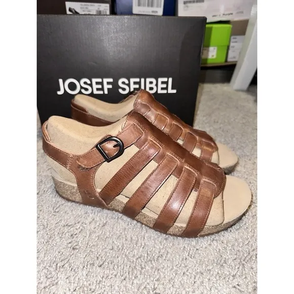 Josef Seibel Women's Tonga 81 Sandals Camel Size 37 US:6-6.5 UK:4-4.5