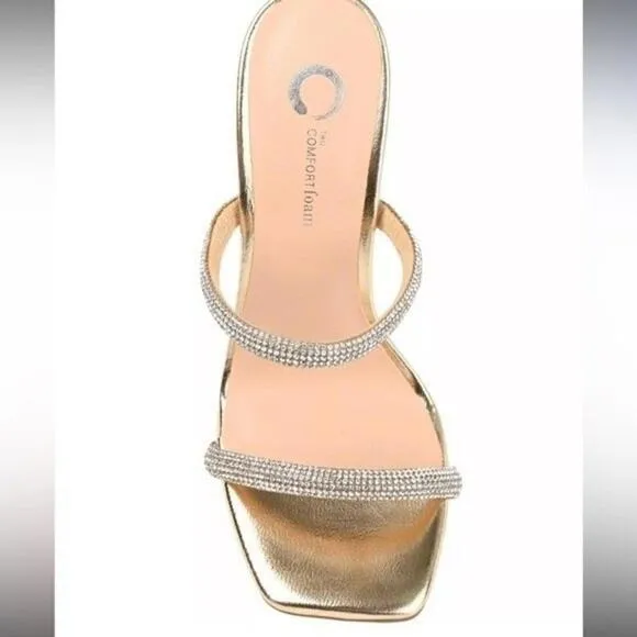 JOURNEE COLLECTION Women's shoes Reena Slide Dress Sandals, heels size 8.5