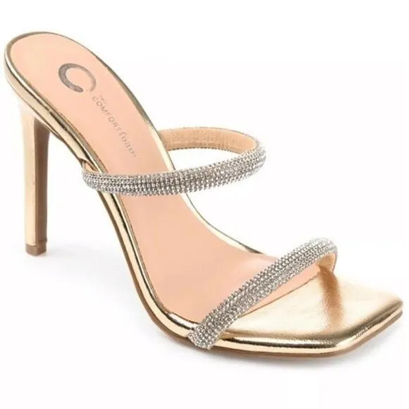 JOURNEE COLLECTION Women's shoes Reena Slide Dress Sandals, heels size 8.5