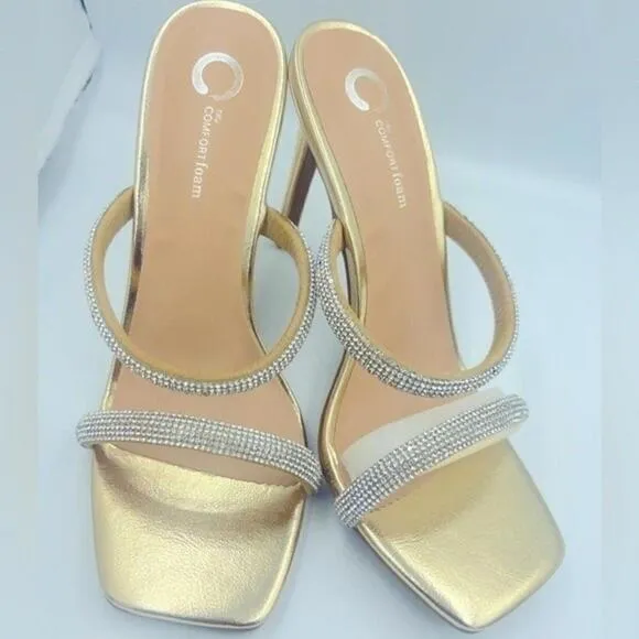 JOURNEE COLLECTION Women's shoes Reena Slide Dress Sandals, heels size 8.5