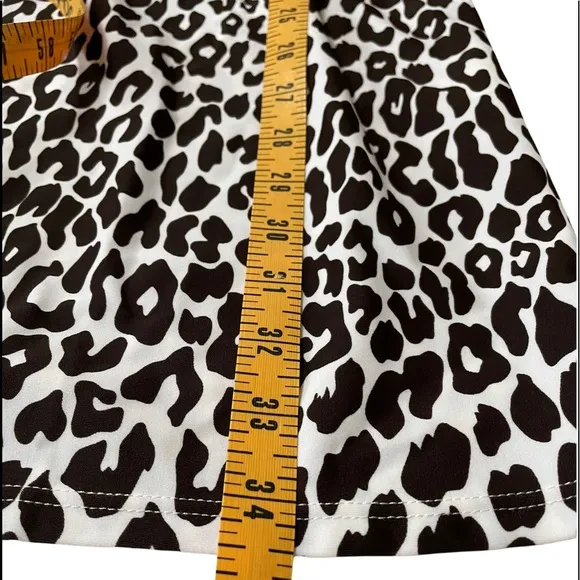 Jude Connally Animal Print Non-wrinkle Dress, White / Dark Brown, XS