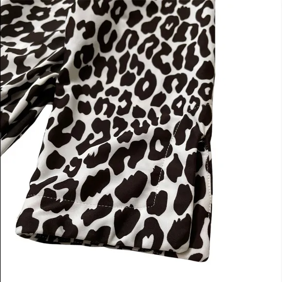 Jude Connally Animal Print Non-wrinkle Dress, White / Dark Brown, XS