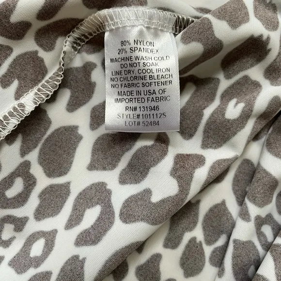 Jude Connally Animal Print Non-wrinkle Dress, White / Dark Brown, XS