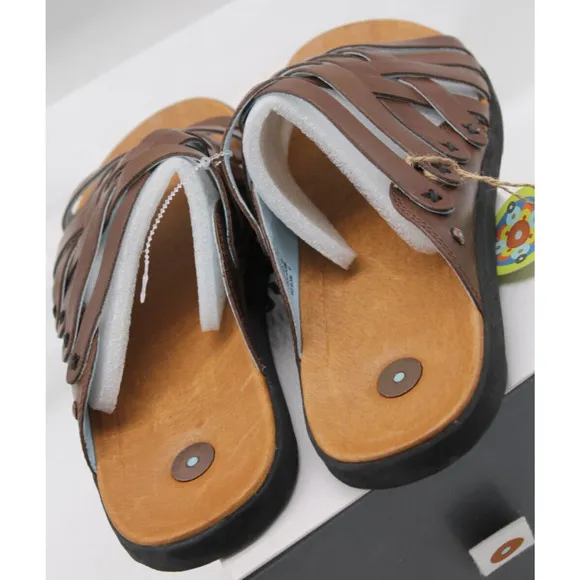 Juil sandals brown leather Kilimanjaro earthing grounding slide EU 46 mens US 13
