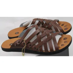 Juil sandals brown leather Kilimanjaro earthing grounding slide EU 46 mens US 13