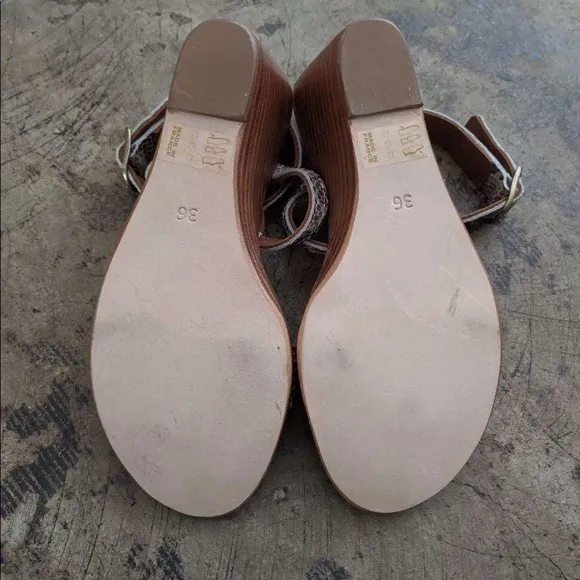 K. Jacques T-Strap Wedge Sandals - sz 36