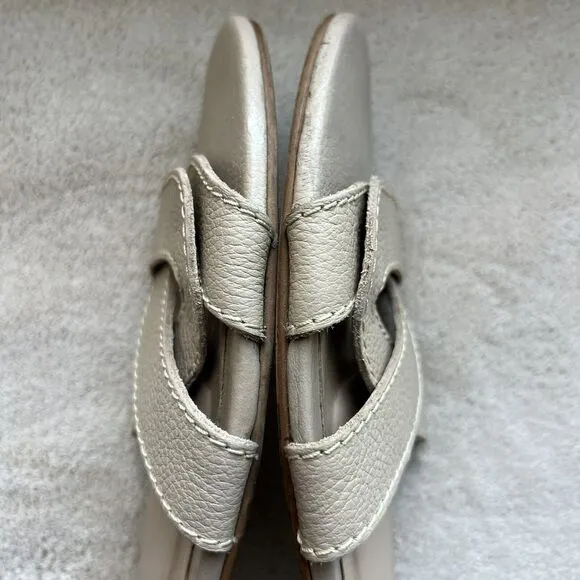 Kaanas Santorini Infinity Loop Nude Tan Leather Strappy Flat Sandals Women’s 11