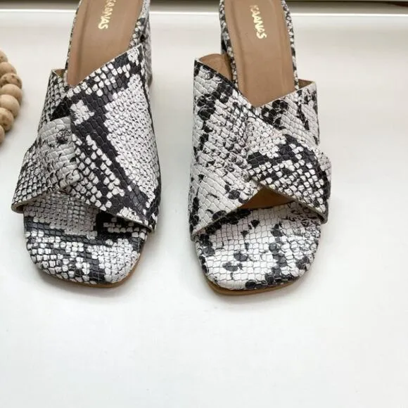 KAANAS Tallinn Snake Heel Sandals Bovine leather Mules