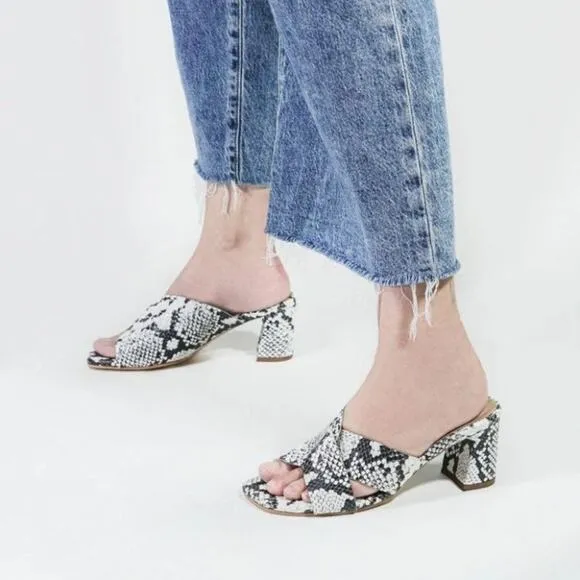 KAANAS Tallinn Snake Heel Sandals Bovine leather Mules