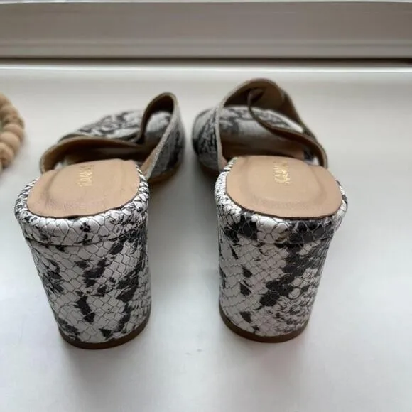 KAANAS Tallinn Snake Heel Sandals Bovine leather Mules