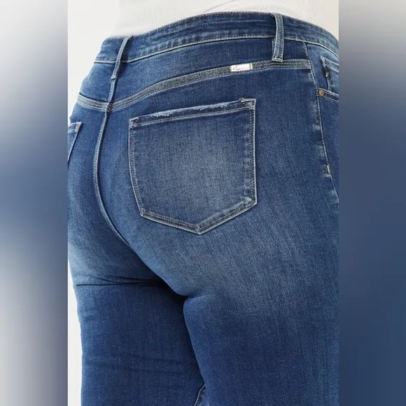 Kancan Cat's Whiskers Button Fly Denim Shorts