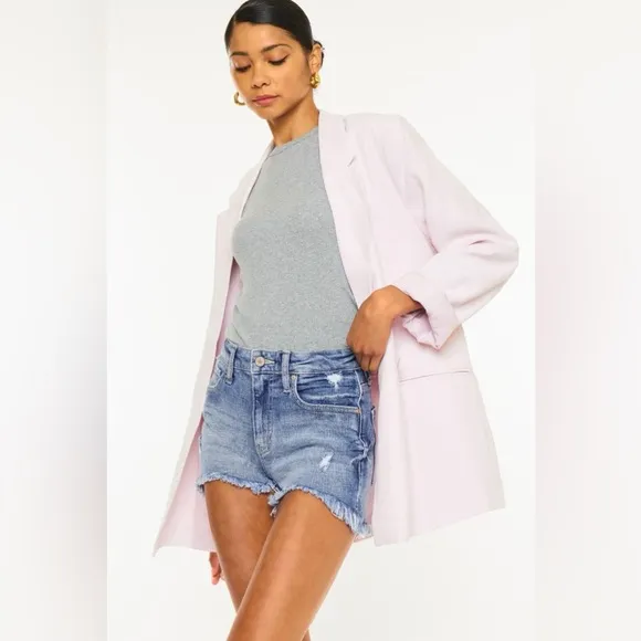 Kancan Distressed Raw Hem Denim Shorts