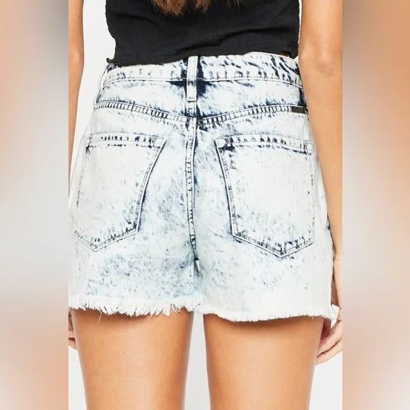 Kancan Full Size Distressed High Waist Denim Shorts