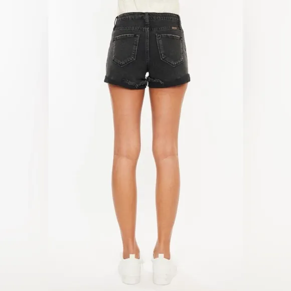 Kancan High Waist Distressed Denim Shorts