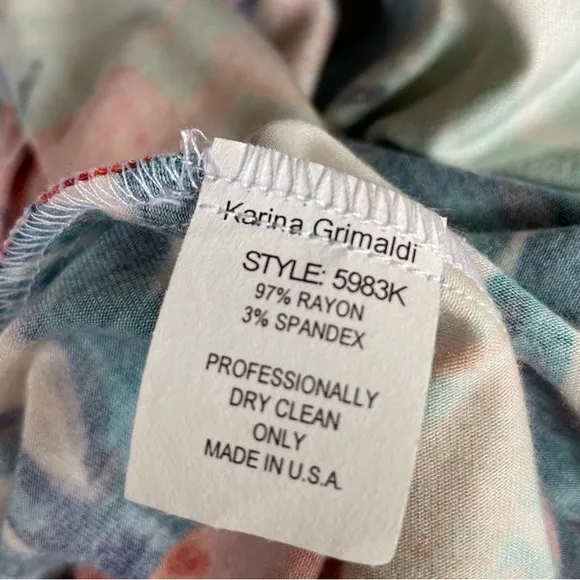 Karina Grimaldi Tropical Print Maxi wrap Dress