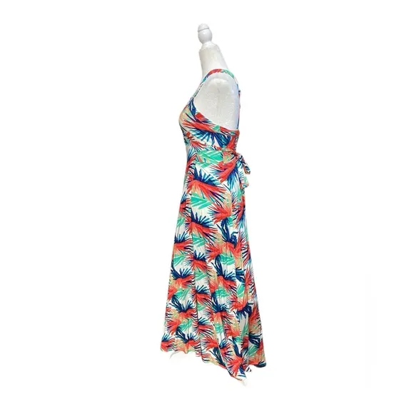 Karina Grimaldi Tropical Print Maxi wrap Dress