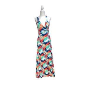 Karina Grimaldi Tropical Print Maxi wrap Dress