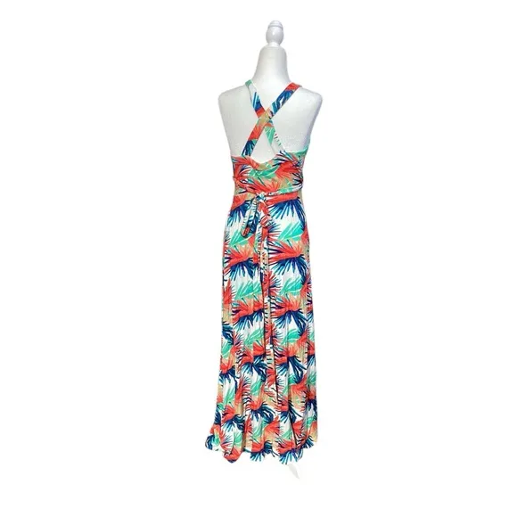 Karina Grimaldi Tropical Print Maxi wrap Dress