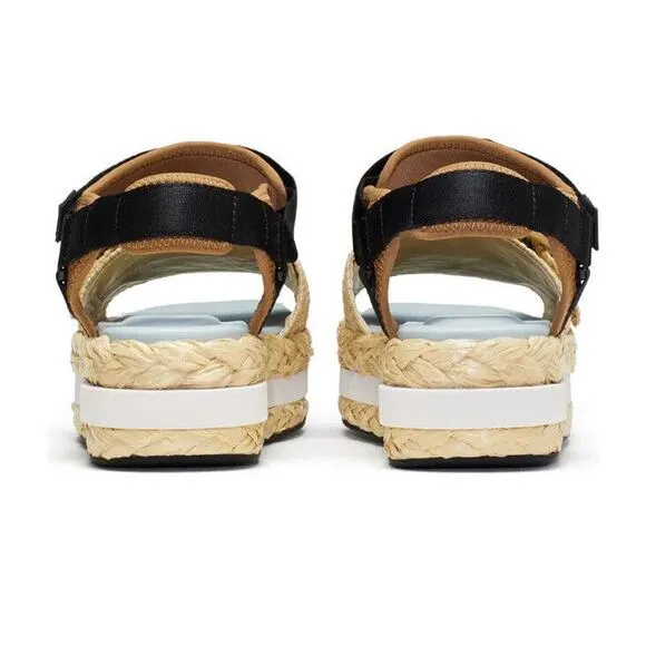 Kate Spade Acapulco Raffia Platform Sandals Natural Gingerbread Women's Size 9B