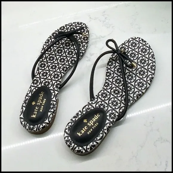 Kate Spade Bow Charm Flip Flops