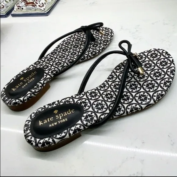 Kate Spade Bow Charm Flip Flops