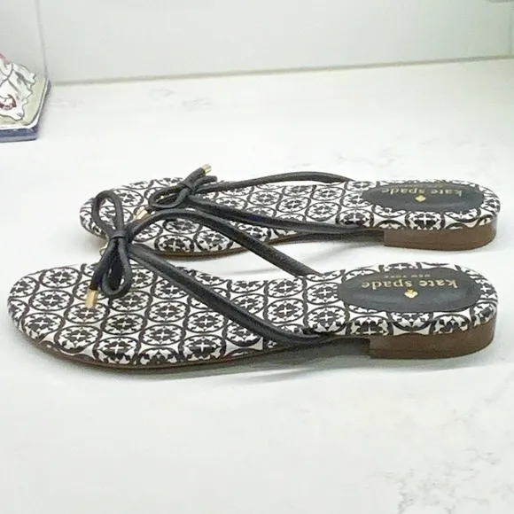 Kate Spade Bow Charm Flip Flops
