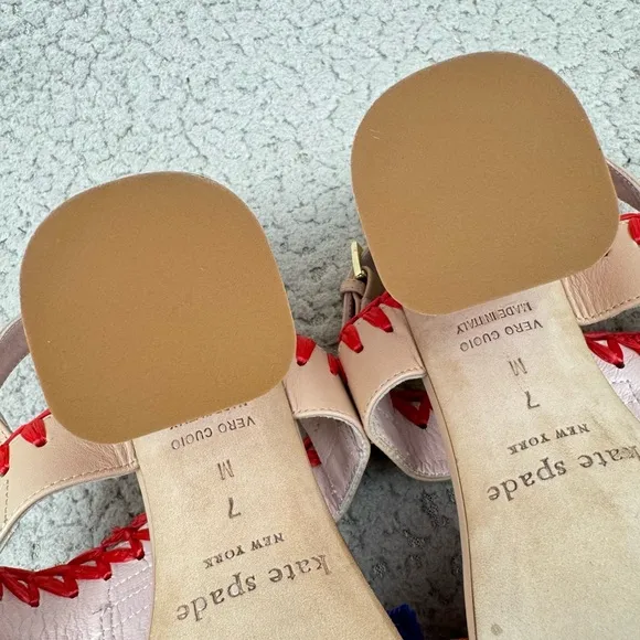 Kate Spade Central Too Moroccan Tassel Pom Pom Sandals Heels