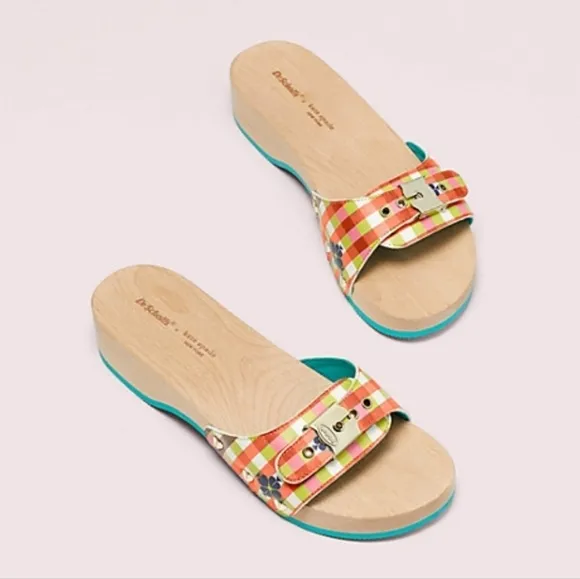 Kate Spade Dr. Scholl's X Bella Plaid Slide Sandal