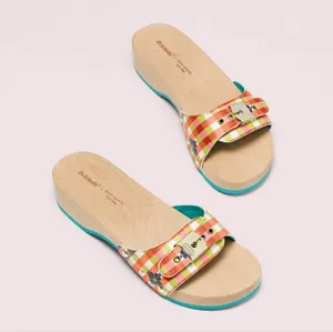 Kate Spade Dr. Scholl's X Bella Plaid Slide Sandal