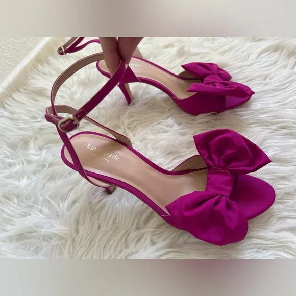 Kate Spade Gloria Taffeta Bow Heels