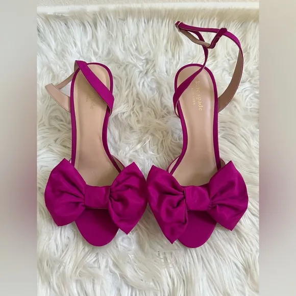 Kate Spade Gloria Taffeta Bow Heels