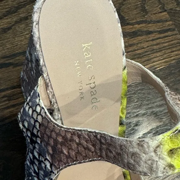 Kate Spade Grace snakeskin platform sandal heel summer size 7.5
