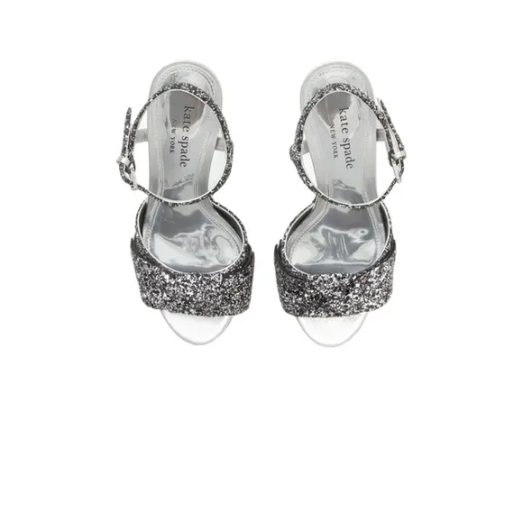 Kate Spade Miya Glitter Platform Sandals Size 10