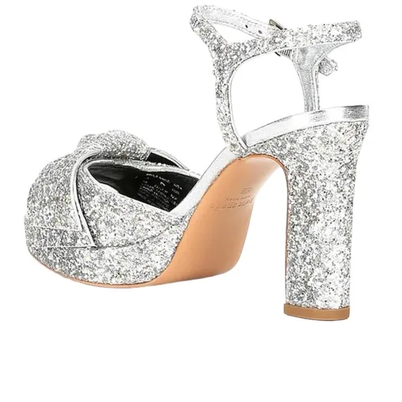 Kate Spade Miya Glitter Platform Sandals Size 10