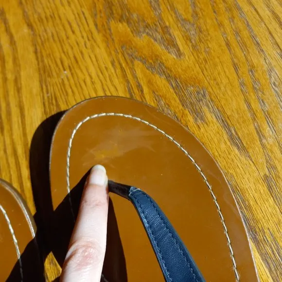 Kate Spade Navy Blue Thong Sandals