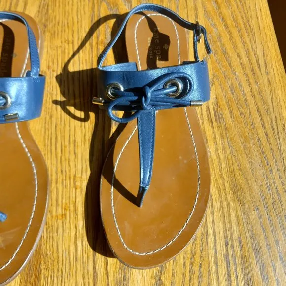 Kate Spade Navy Blue Thong Sandals