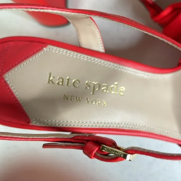 kate spade new york Lucie Platform Dress Sandals flame scarlet Sz 9.5