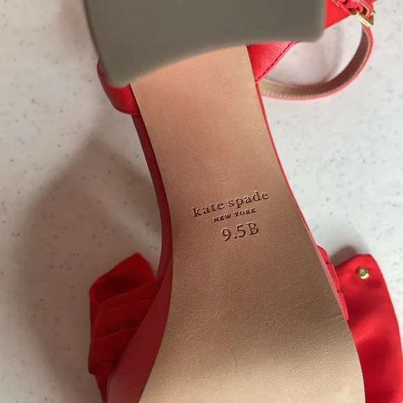 kate spade new york Lucie Platform Dress Sandals flame scarlet Sz 9.5