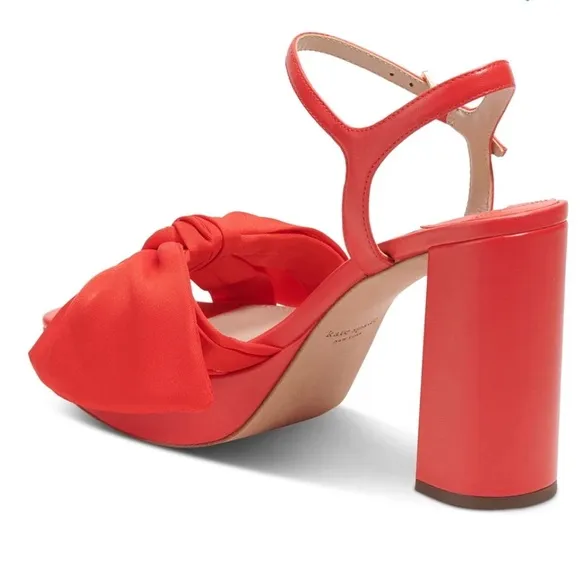 kate spade new york Lucie Platform Dress Sandals flame scarlet Sz 9.5