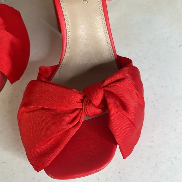 kate spade new york Lucie Platform Dress Sandals flame scarlet Sz 9.5