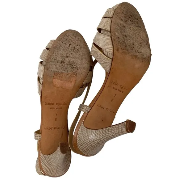 Kate Spade Snake Leather Strappy Sandals Heels