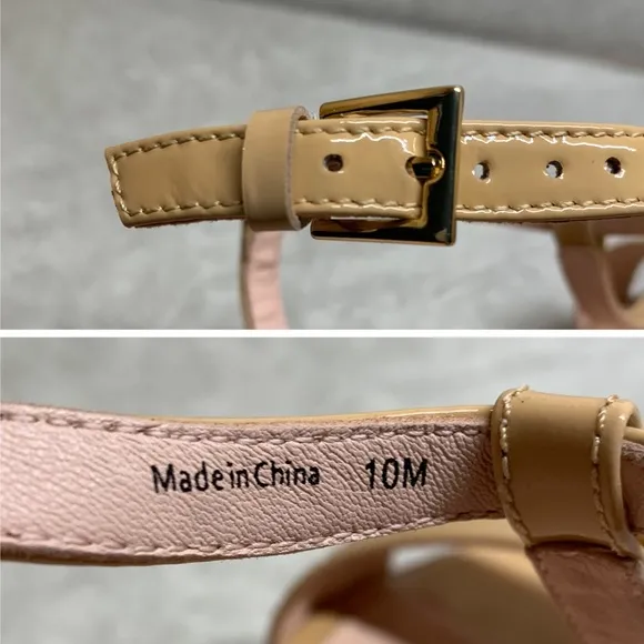 Kate Spade Tallin powder patent wedge cork sandals