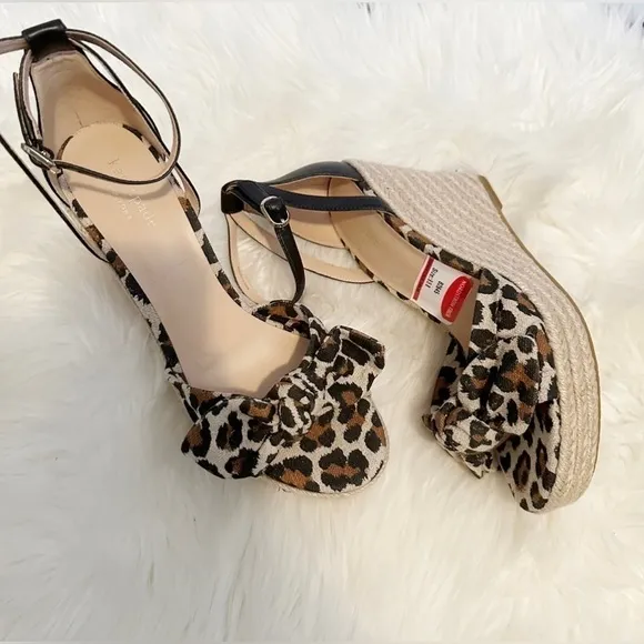 Kate spade tianna Wedge Sandals Leopard Size 9.5