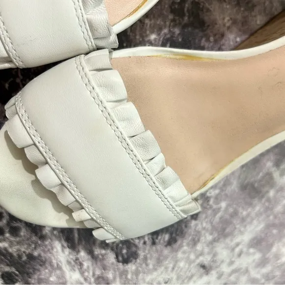 Kate Spade Tomas Ruffle Platform Wedge Sandals SIZE 9 1/2