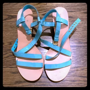 Kate Spade Turquoise Wedge Sandals