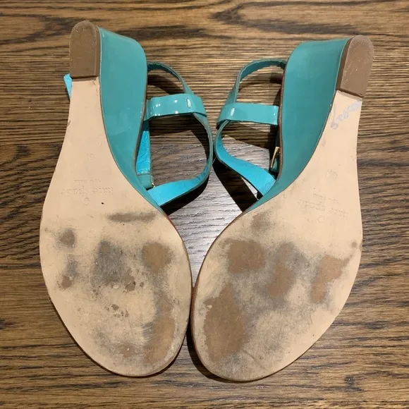Kate Spade Turquoise Wedge Sandals