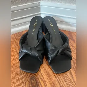 Katy Perry Twisted Heeled Sandals The Tooliped Black Size 10M