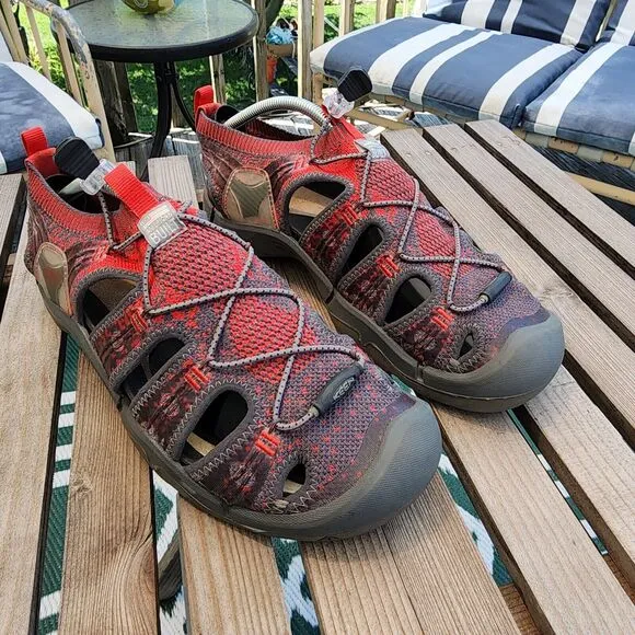 Keen Evo Fit One Magnet Fiery Red Sandal Mens Size 9.5 Water Hiking Shoe